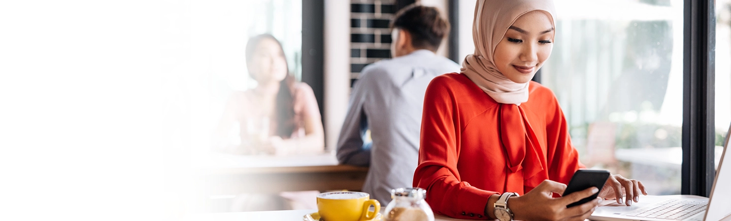 Woman smiling at work