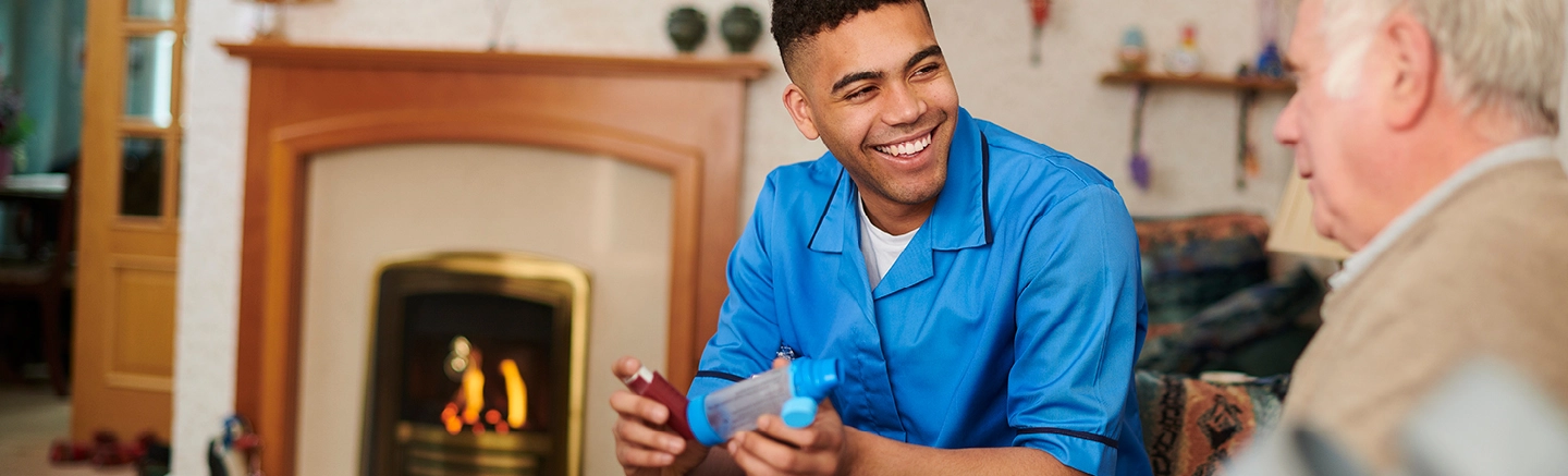 Woman smiling at work