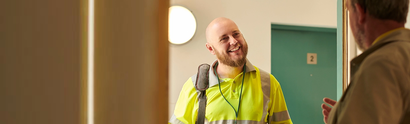 Woman smiling at work