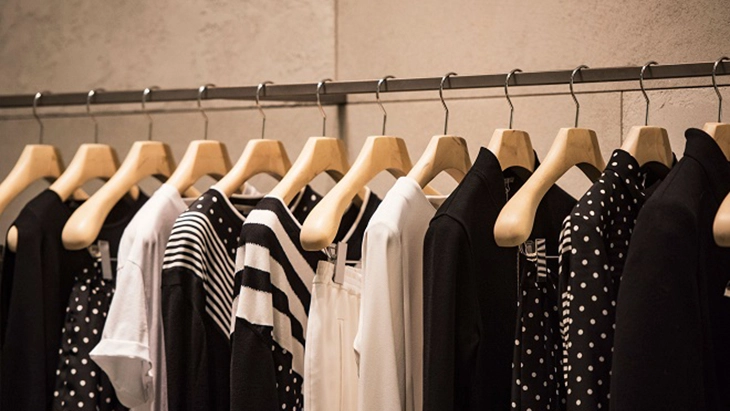 Dresses on hangers